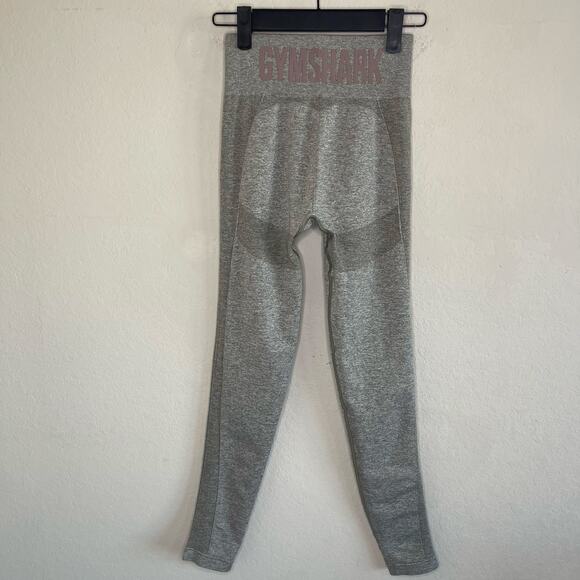 GYMSHARK Flex High Waisted Leggings in Khaki Marl/Taupe - Size XS - Picture 3 of 5